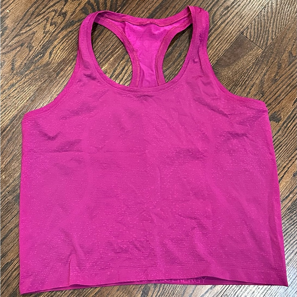 Lululemon Swiftly Tech Racerback Tank Top, size 12, plum color.